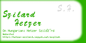 szilard hetzer business card